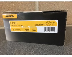 Velcro disk Mirka Gold 150mm x 400grit/8 hole (box 100)